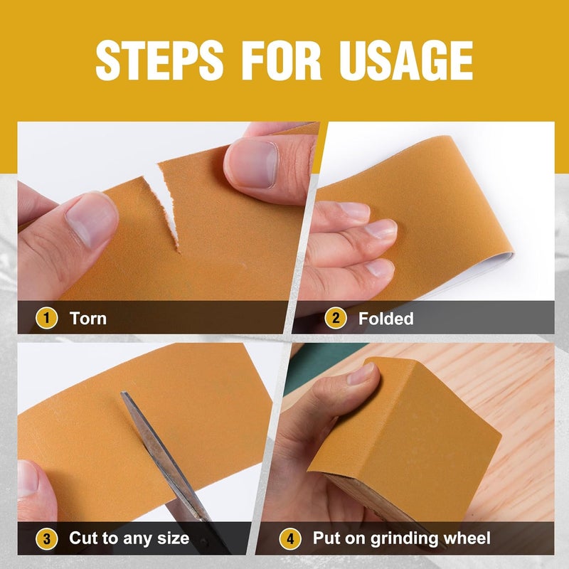 Shawya PSA Sandpaper Roll Longboard Sandpaper 1000-Grit 2-3/4in x 20 Yards Sandpaper Roll Self Adhesive Stickyback PSA Sanding Sheet Aluminum Oxide Longboard Sand Paper - Image 4